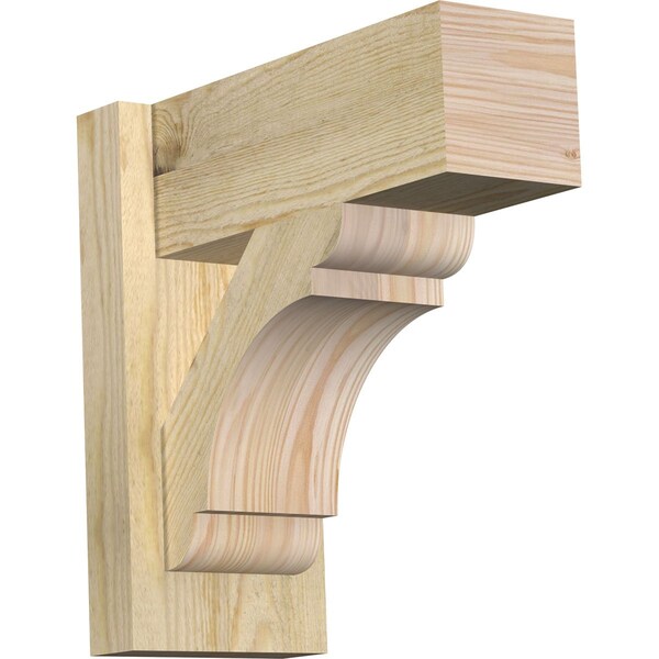 Ekena Millwork Olympic Block Rough Sawn Outlooker, Douglas Fir, 6"W x 14"D x 14"H OUT06X14X14OLY05RDF - main